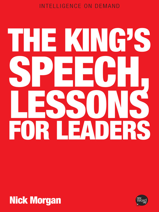 Title details for The King's Speech by Nick Morgan - Available